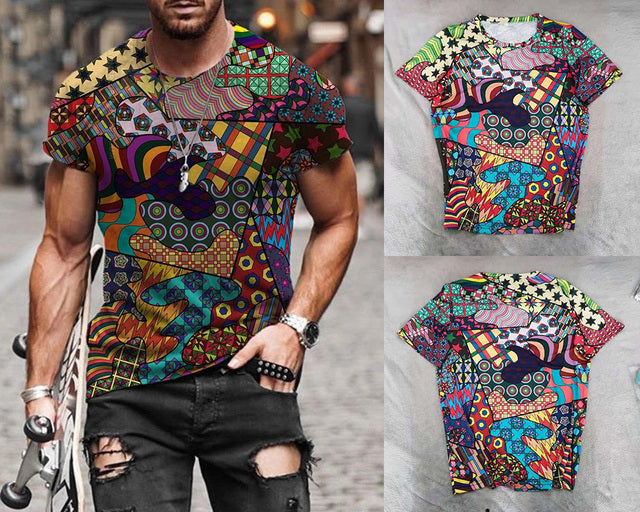 Summer New Mens Oversized Vintage Short Sleeve T Shirts