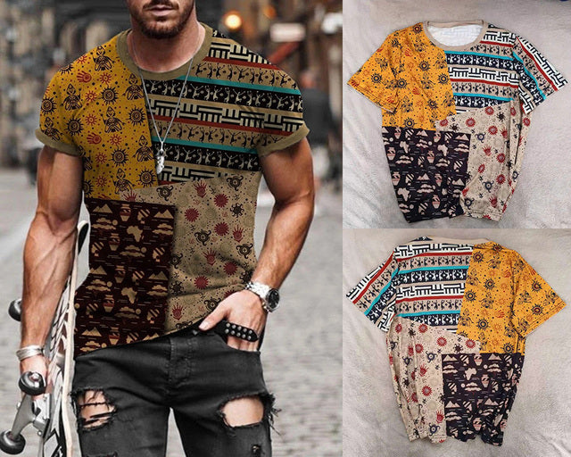 Summer New Mens Oversized Vintage Short Sleeve T Shirts