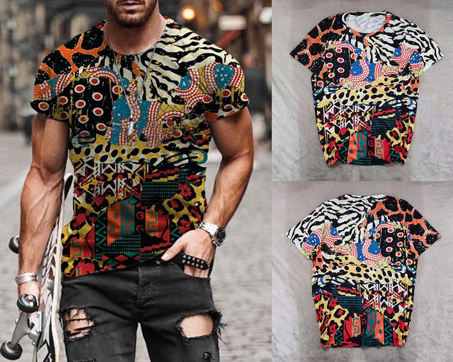 Summer New Mens Oversized Vintage Short Sleeve T Shirts