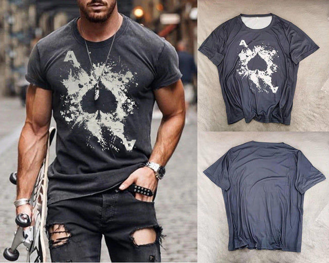 Summer New Mens Oversized Vintage Short Sleeve T Shirts