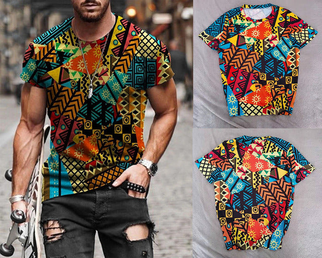 Summer New Mens Oversized Vintage Short Sleeve T Shirts