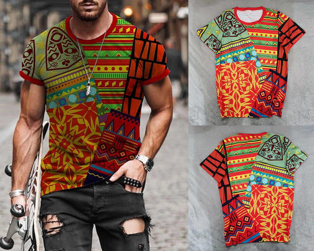 Summer New Mens Oversized Vintage Short Sleeve T Shirts