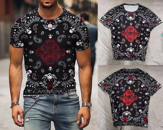 Summer New Mens Oversized Vintage Short Sleeve T Shirts