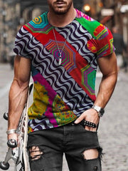 Summer New Mens Oversized Vintage Short Sleeve T Shirts