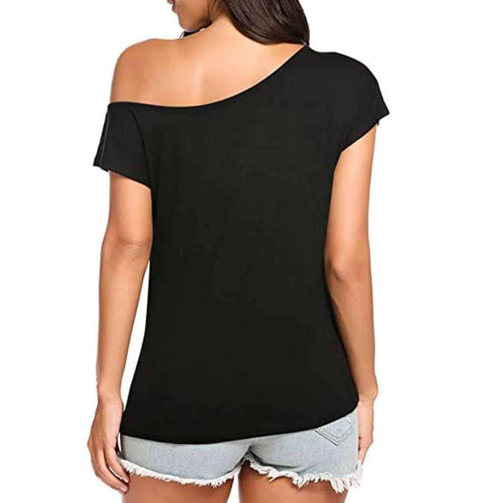 Boat Neck Short Sleeve Off Shoulder Top