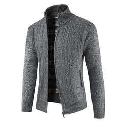 Autumn Winter Warm Knitted SweaterDescription:Style: CasualMaterial: CottonApplicable Scene: DailyApplicable season: Spring and AutumnPattern Type: SolidTechnics: Flat KnittedCollar: Turn-down Collar