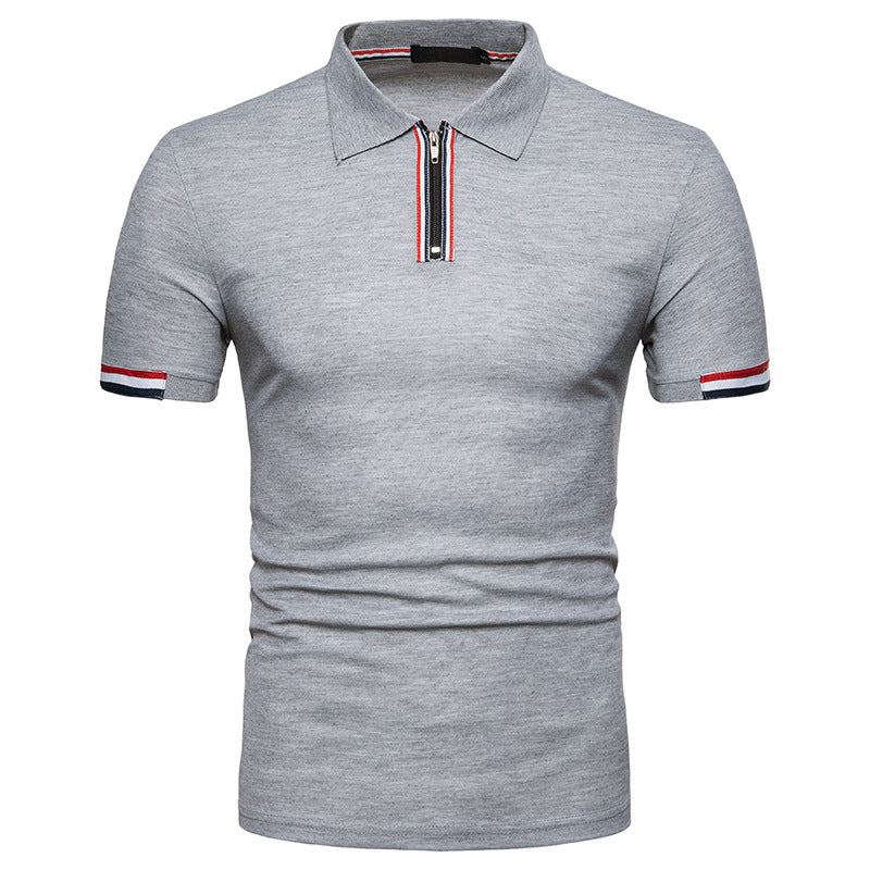 Contrast Color Short Sleeve Polo T-ShirtDescription:Applicable Scene: DailySleeve Length(cm): ShortStyle: Smart CasualApplicable Season: Spring and SummerMaterial: polyesterType: RegularGender: MENTops Typ
