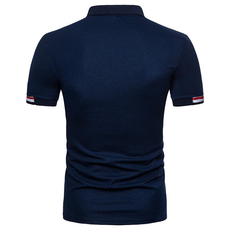 Contrast Color Short Sleeve Polo T-ShirtDescription:Applicable Scene: DailySleeve Length(cm): ShortStyle: Smart CasualApplicable Season: Spring and SummerMaterial: polyesterType: RegularGender: MENTops Typ