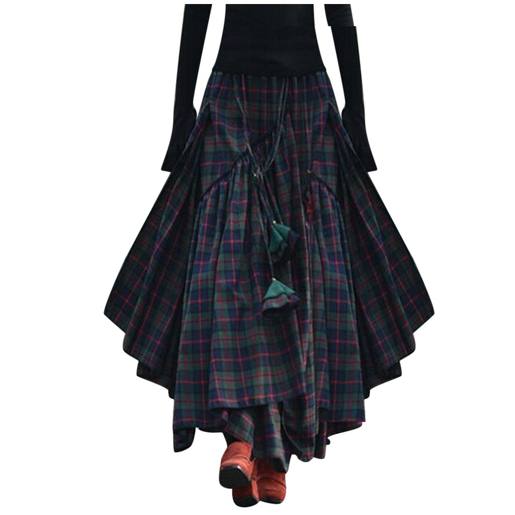 Summer Boho Plaid Punk Goth Retro Clubwear Skirts