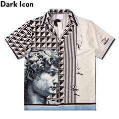 Dark Icon Printed Polo Shirt Men Summer Streetwear Men&#39;s Shirts Hawaiian Shirts Man