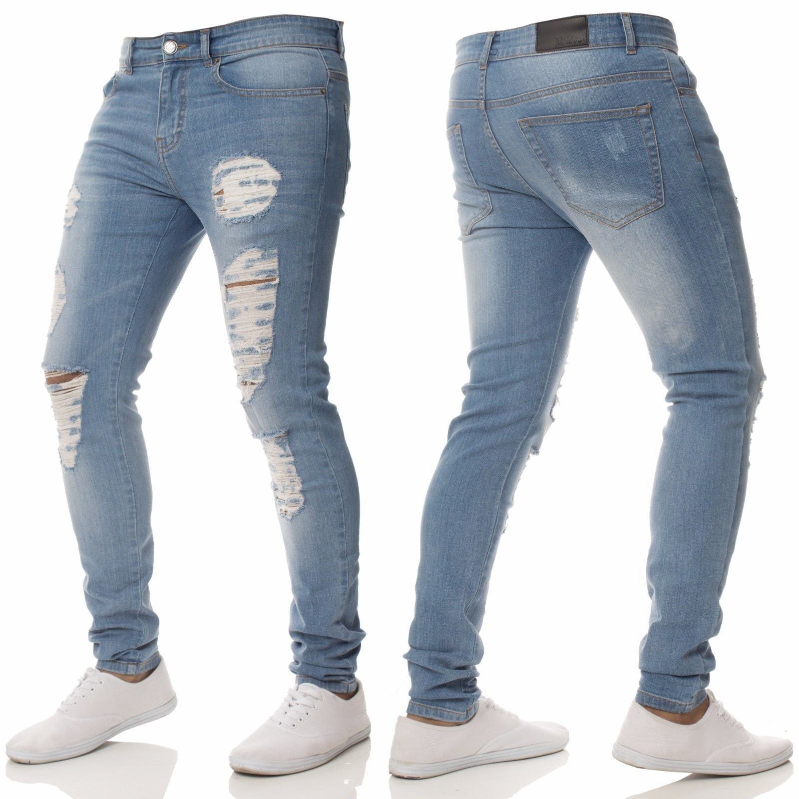 Broken Hole Embroidered Pencil jeansDescription:Closure Type: Zipper FlyApplicable Season: Four SeasonsApplicable Scene: DailyStyle: HIP HOPWaist Type: MIDDecoration: RuchedPattern Type: LetterMaterial