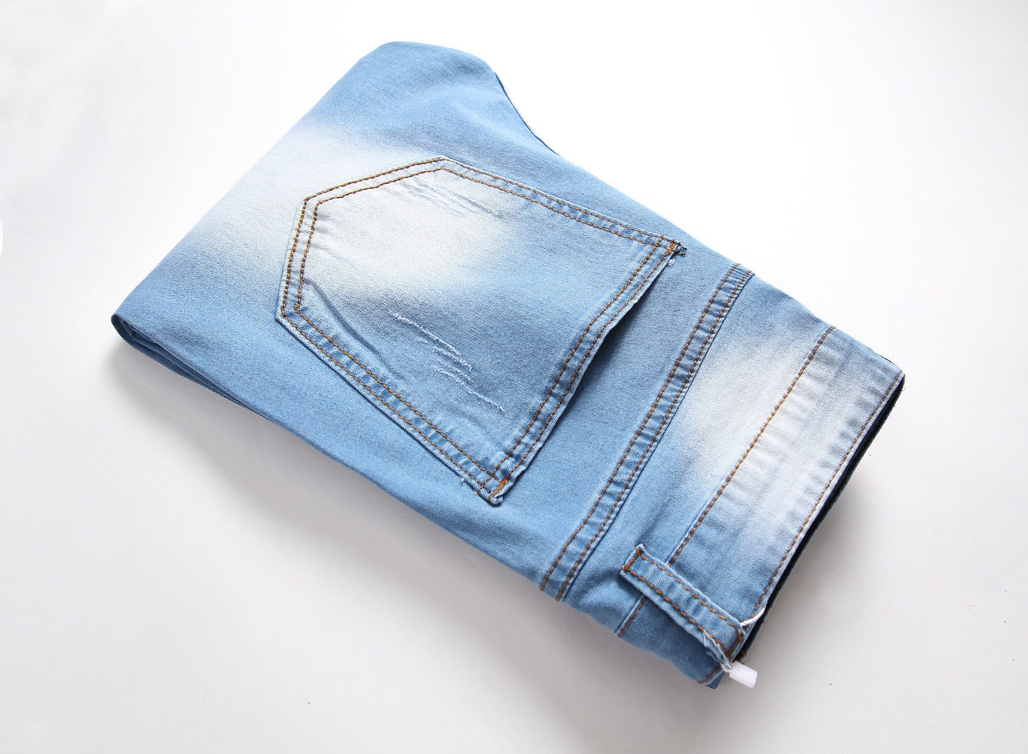 Broken Hole Embroidered Pencil jeansDescription:Closure Type: Zipper FlyApplicable Season: Four SeasonsApplicable Scene: DailyStyle: HIP HOPWaist Type: MIDDecoration: RuchedPattern Type: LetterMaterial