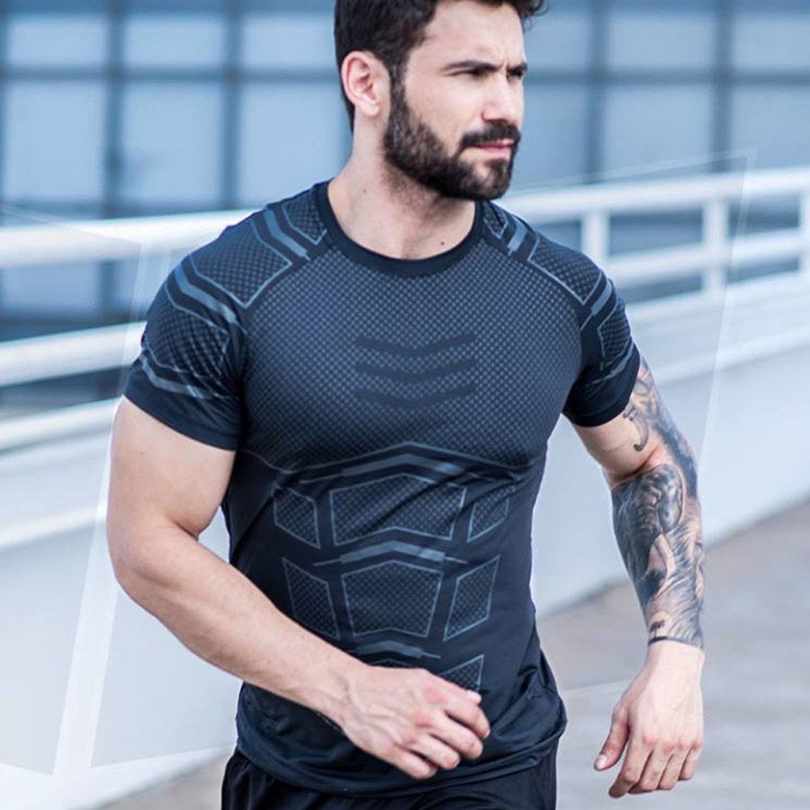 Compression Quick dry T-shirtDescription:Applicable Scene: HomeSleeve Length(cm): ShortMaterial: CottonApplicable Season: summerStyle: CasualCollar: O-NeckItem Type: TopsTops Type: TeesSleeve St