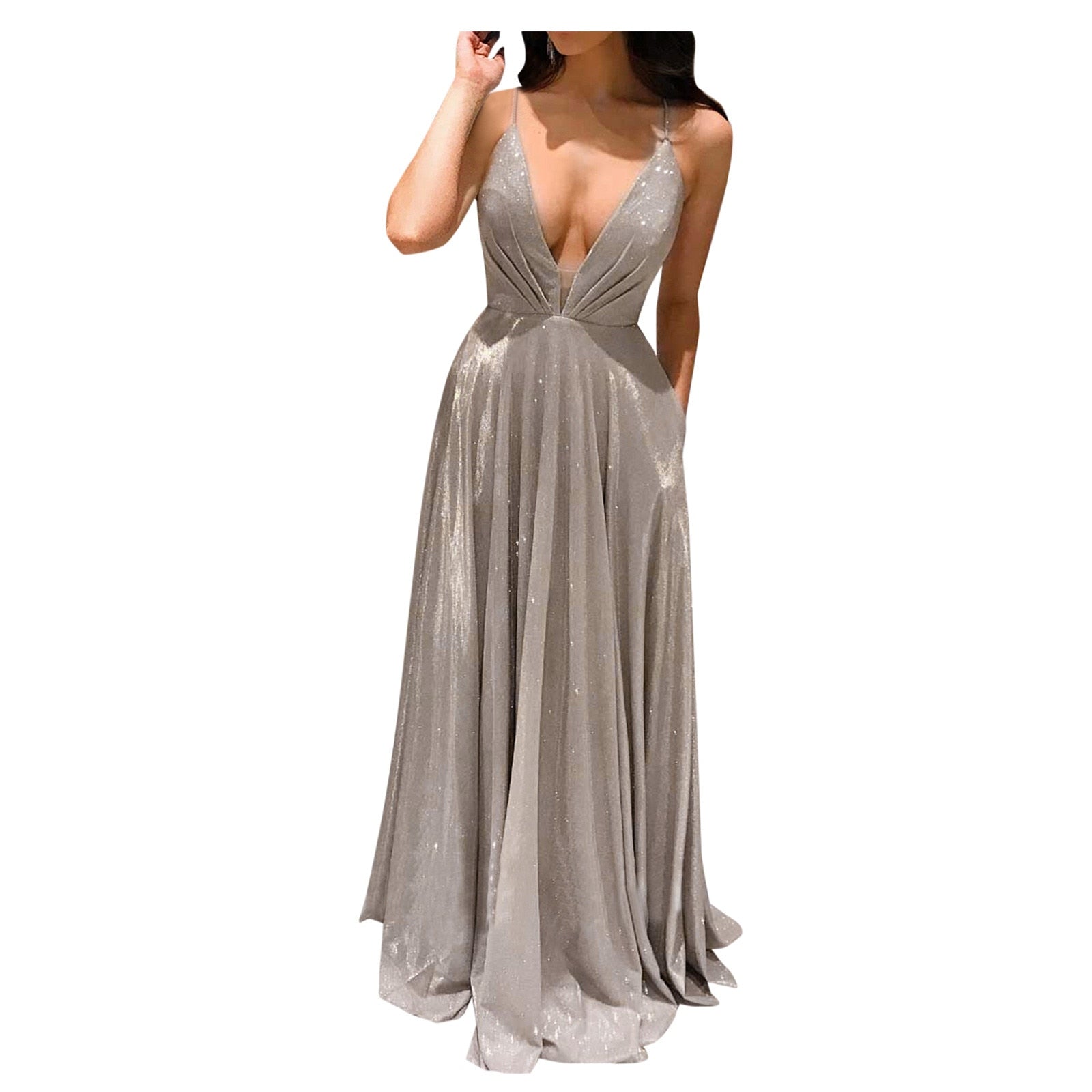 Sexy Backless Sleeveless Spaghetti Strap Long Dress