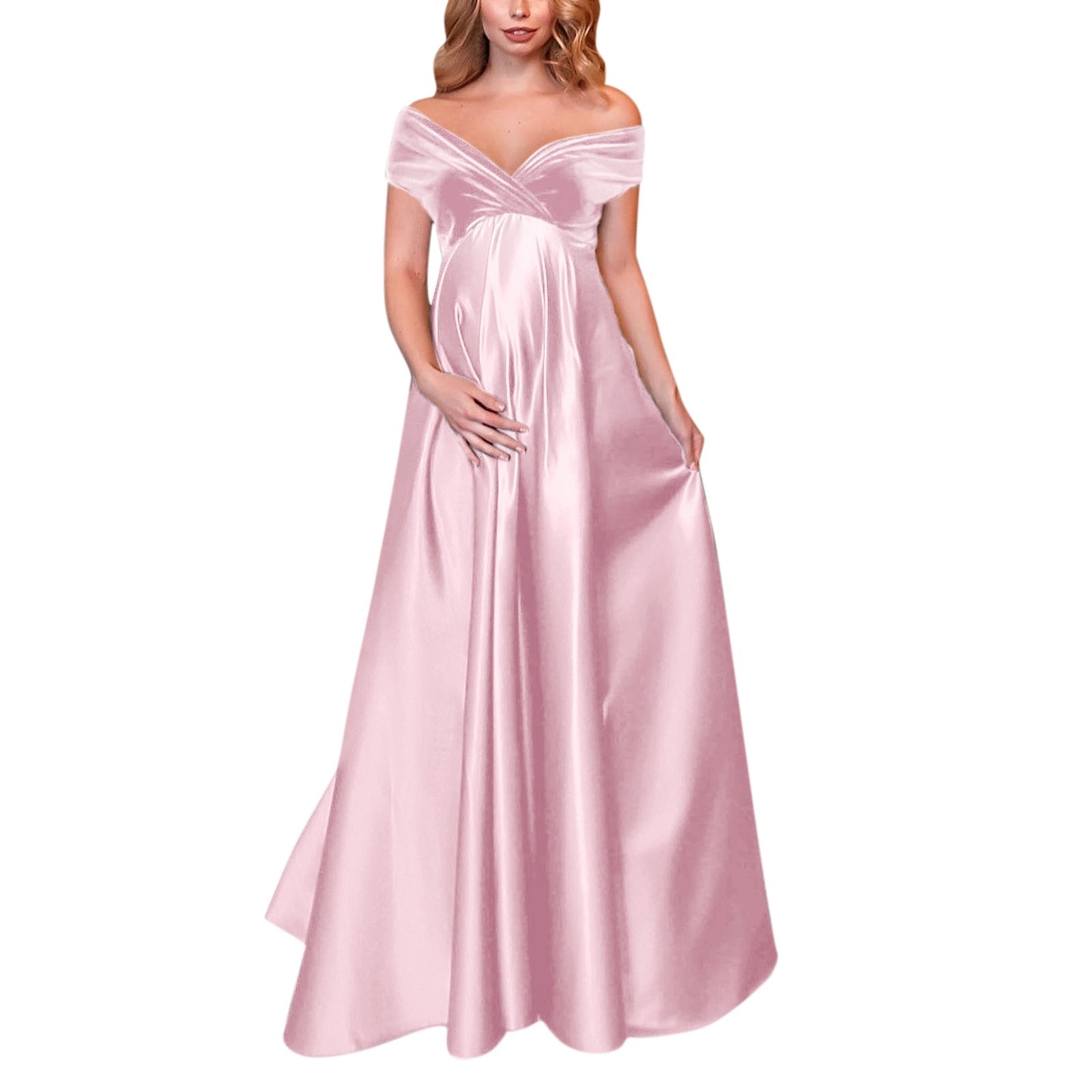 Sexy Off Shoulder Maternity Maxi Gowns Dress