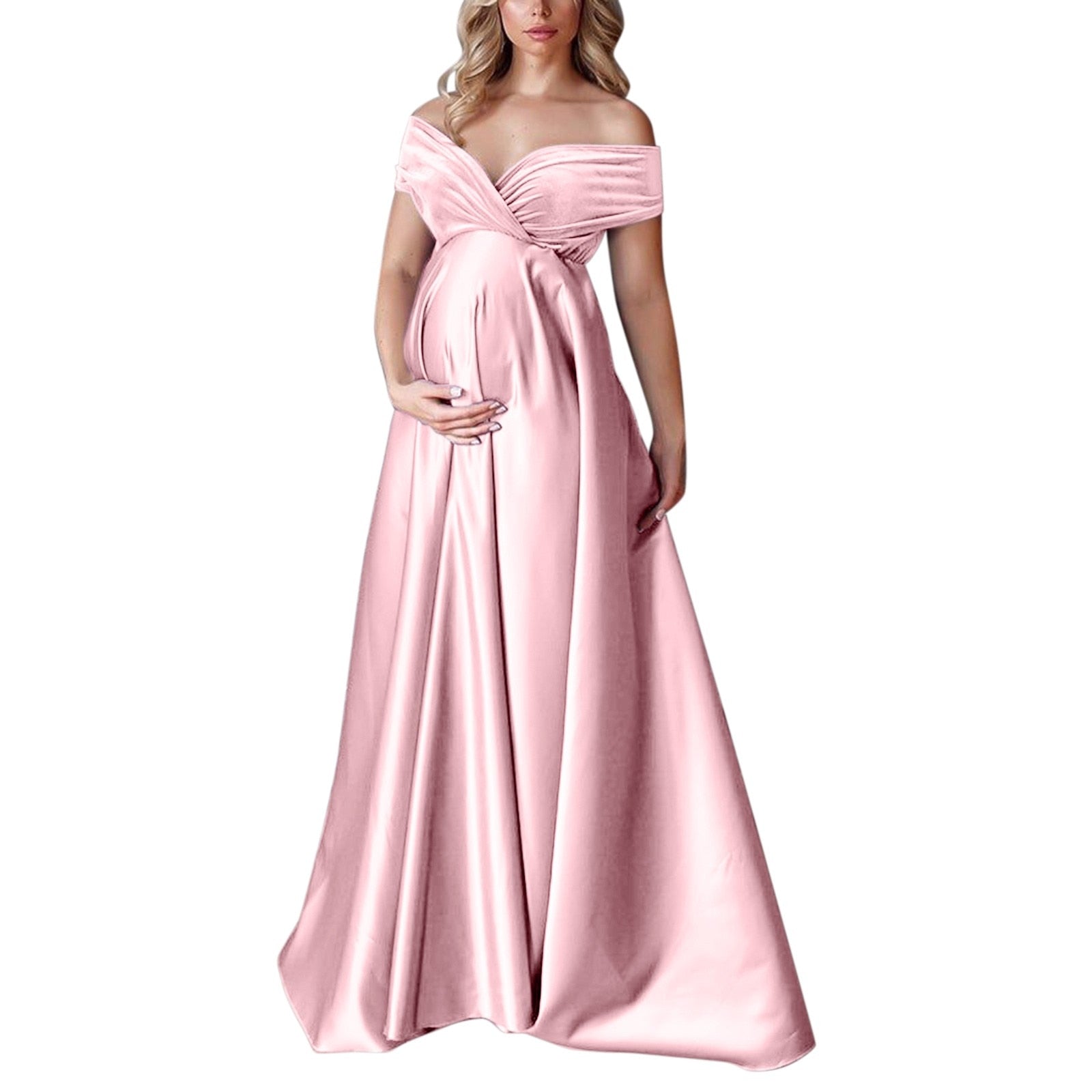 Sexy Off Shoulder Maternity Maxi Gowns Dress