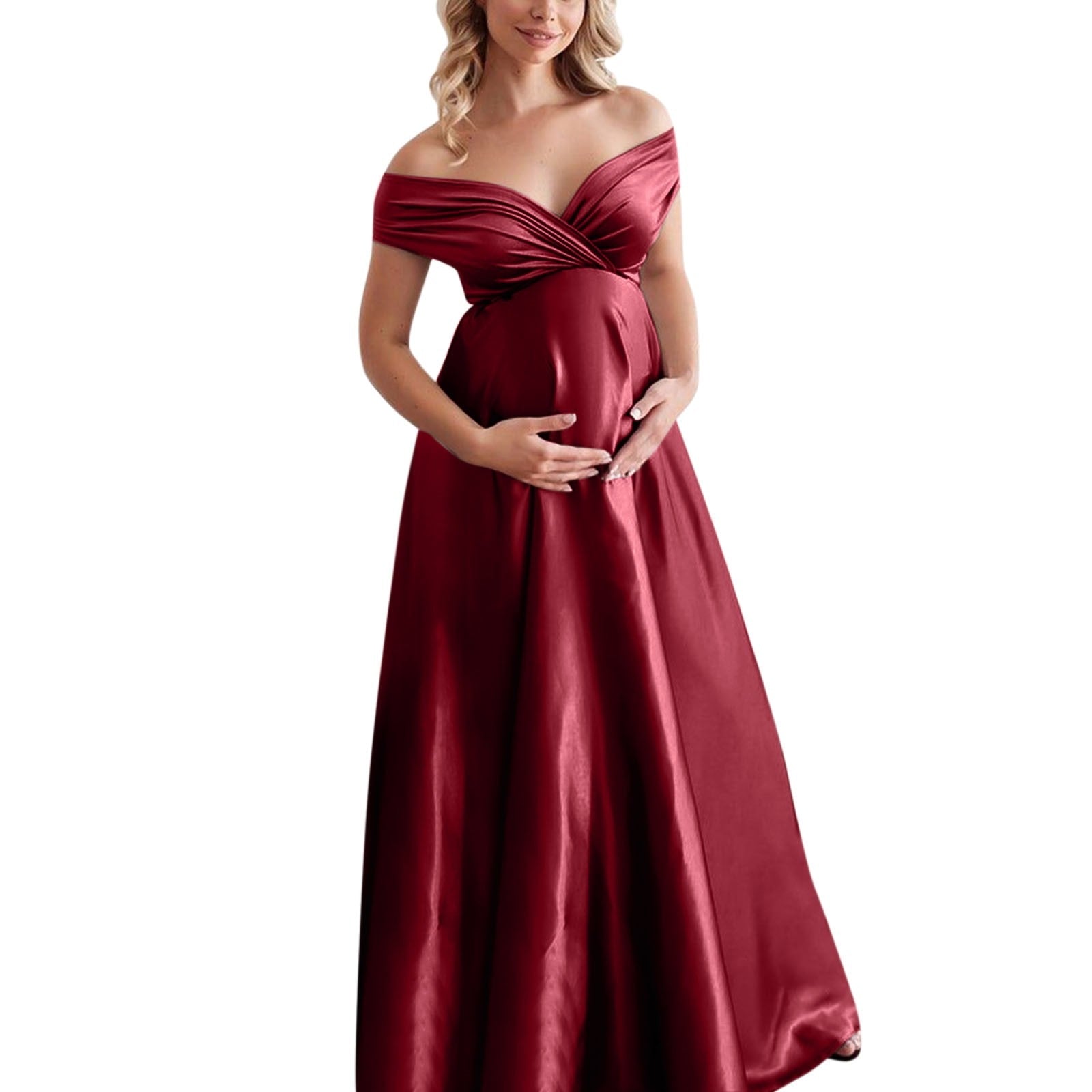 Sexy Off Shoulder Maternity Maxi Gowns Dress