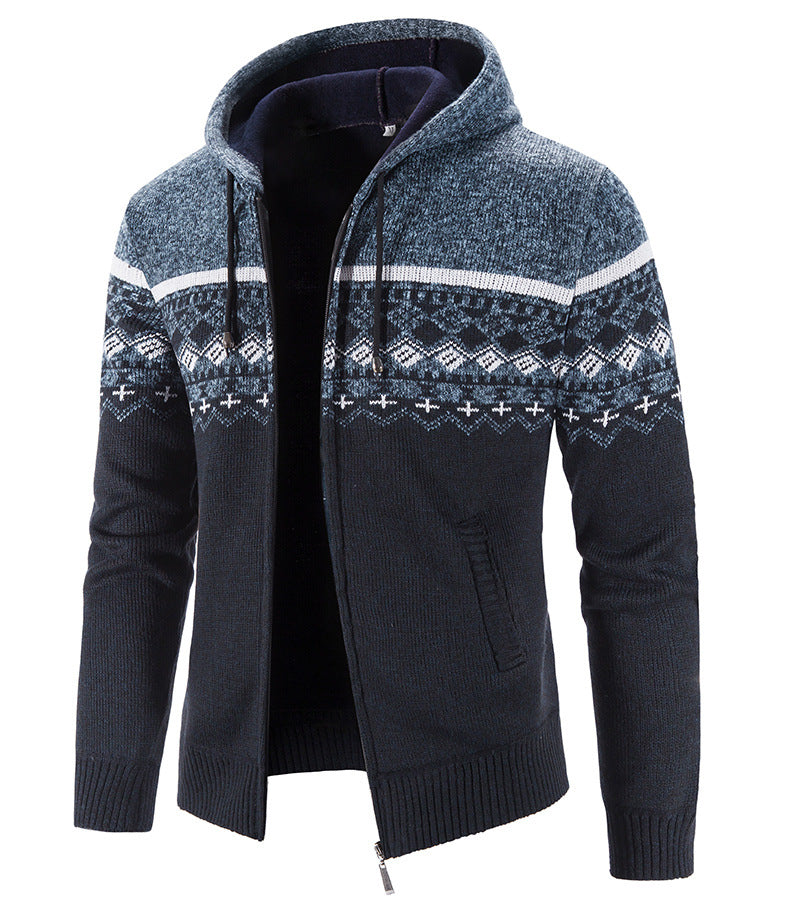 Casual Cardigan Zipper SweaterDescription:Applicable Season: Spring and AutumnMaterial: CottonStyle: England StyleApplicable Scene: ShoppingClosure Type: zipperWool: Standard WoolPattern Type: Pa