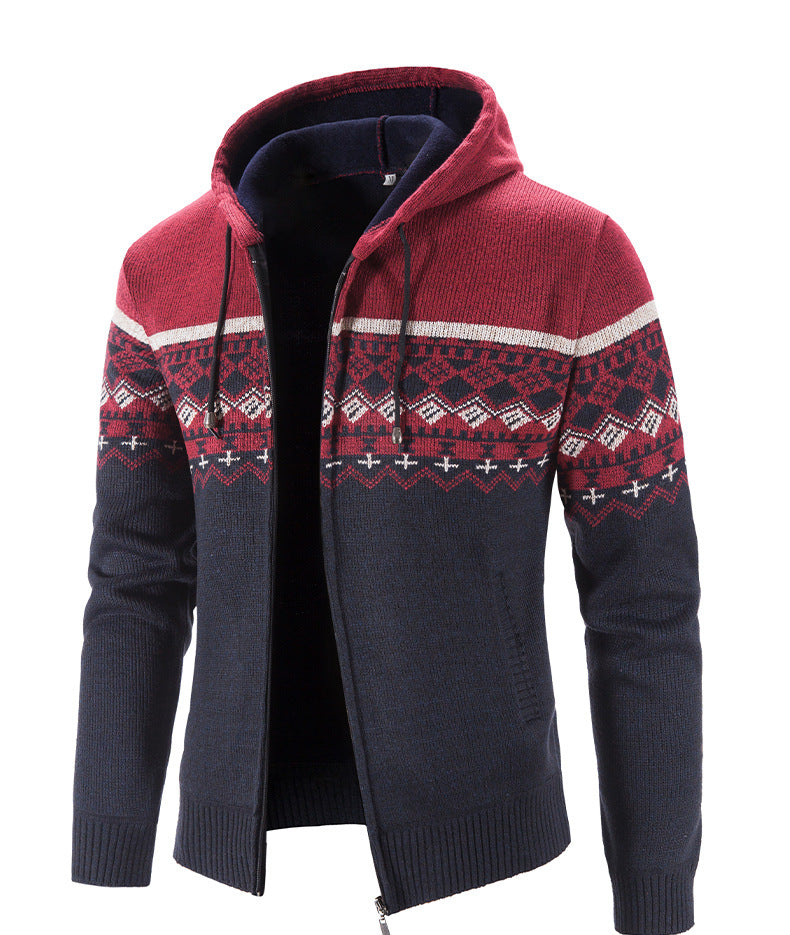 Casual Cardigan Zipper SweaterDescription:Applicable Season: Spring and AutumnMaterial: CottonStyle: England StyleApplicable Scene: ShoppingClosure Type: zipperWool: Standard WoolPattern Type: Pa