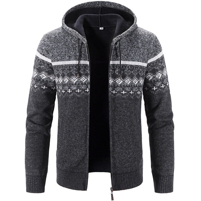 Casual Cardigan Zipper SweaterDescription:Applicable Season: Spring and AutumnMaterial: CottonStyle: England StyleApplicable Scene: ShoppingClosure Type: zipperWool: Standard WoolPattern Type: Pa