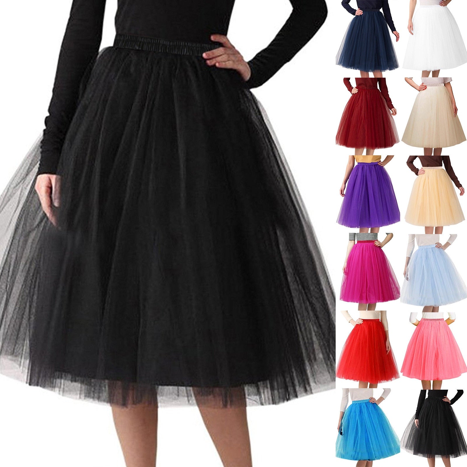 Vintage Tulle Short Tutu Knee Skirts