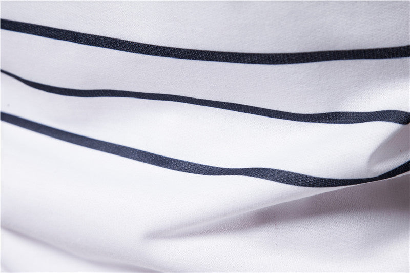 Fashion Stripe Printing Short Sleeve Polo T-ShirtDescription:Applicable Scene: CasualSleeve Length(cm): ShortStyle: CasualApplicable Season: summerMaterial: CottonType: RegularGender: MENTops Type: PolosDecoration: