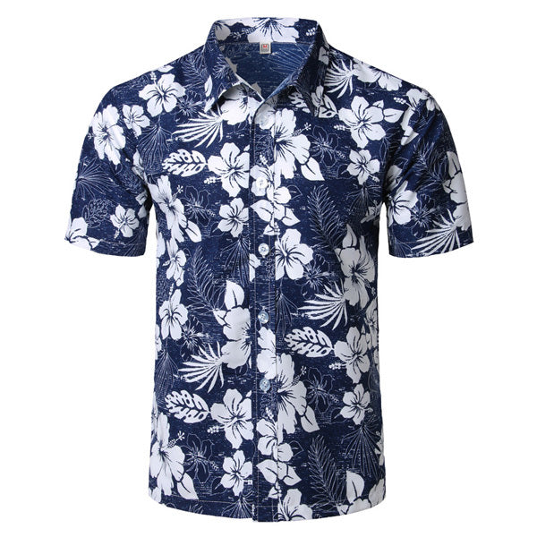 Mens Summer Beach Hawaiian Shirt 2022 Brand Short Sleeve Plus Size Floral Shirts Men Casual Holiday Vacation Clothing Camisas