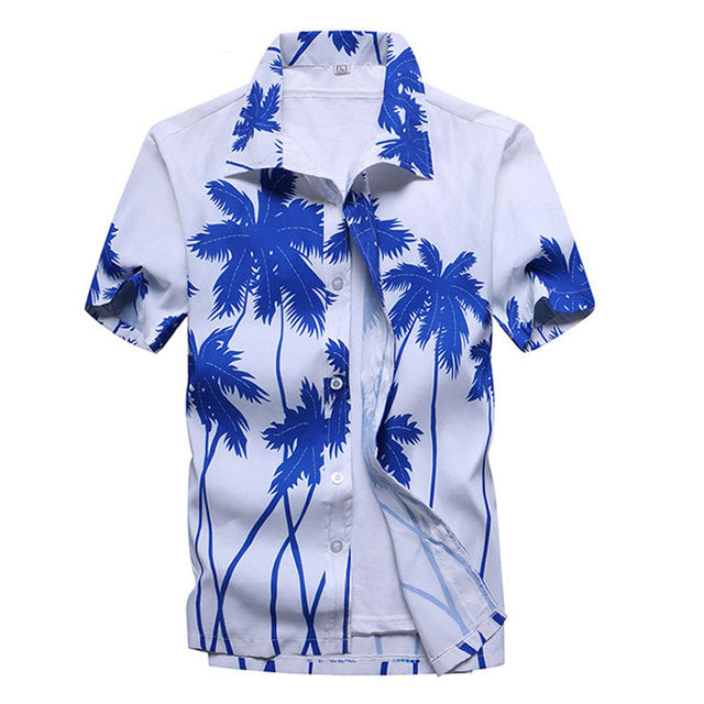 Mens Summer Beach Hawaiian Shirt 2022 Brand Short Sleeve Plus Size Floral Shirts Men Casual Holiday Vacation Clothing Camisas