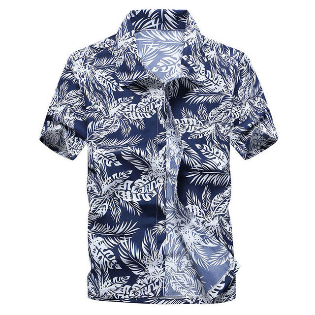 Mens Summer Beach Hawaiian Shirt 2022 Brand Short Sleeve Plus Size Floral Shirts Men Casual Holiday Vacation Clothing Camisas