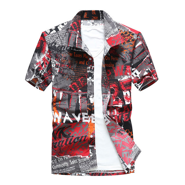 Mens Summer Beach Hawaiian Shirt 2022 Brand Short Sleeve Plus Size Floral Shirts Men Casual Holiday Vacation Clothing Camisas