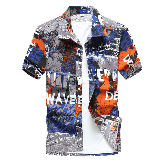 Mens Summer Beach Hawaiian Shirt 2022 Brand Short Sleeve Plus Size Floral Shirts Men Casual Holiday Vacation Clothing Camisas