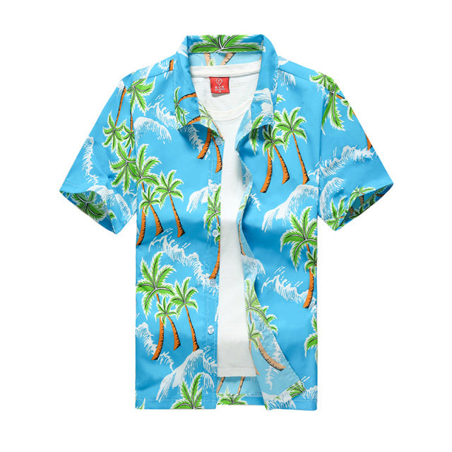 Mens Summer Beach Hawaiian Shirt 2022 Brand Short Sleeve Plus Size Floral Shirts Men Casual Holiday Vacation Clothing Camisas