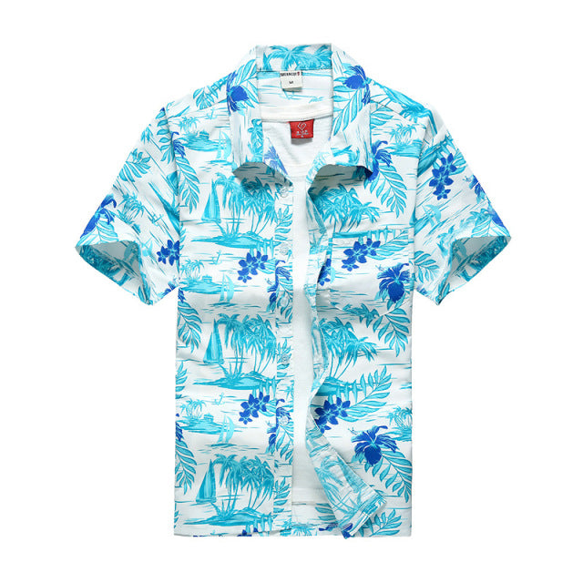 Mens Summer Beach Hawaiian Shirt 2022 Brand Short Sleeve Plus Size Floral Shirts Men Casual Holiday Vacation Clothing Camisas