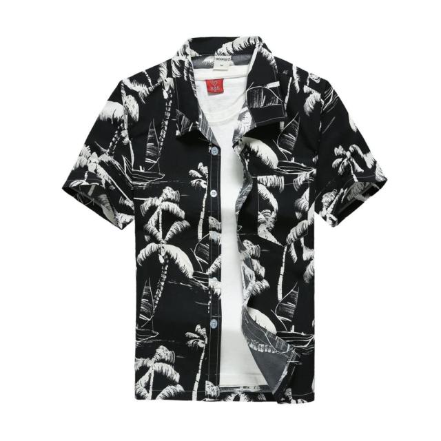 Mens Summer Beach Hawaiian Shirt 2022 Brand Short Sleeve Plus Size Floral Shirts Men Casual Holiday Vacation Clothing Camisas