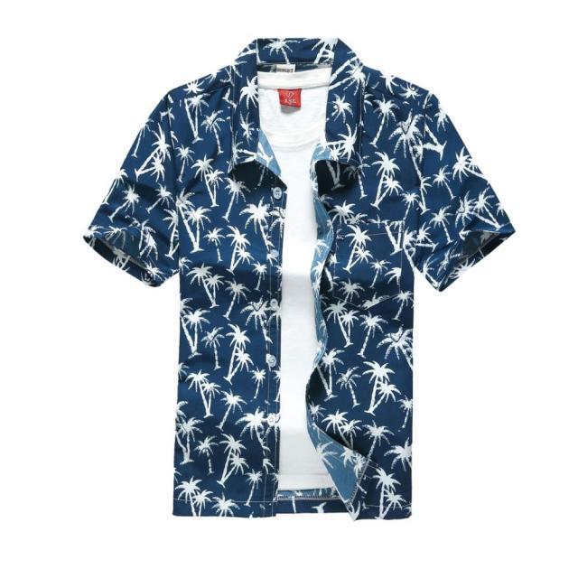 Mens Summer Beach Hawaiian Shirt 2022 Brand Short Sleeve Plus Size Floral Shirts Men Casual Holiday Vacation Clothing Camisas