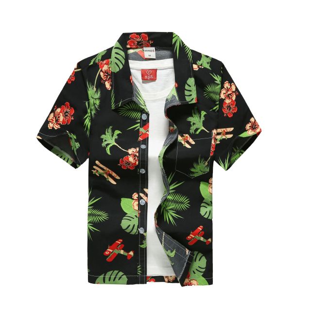 Mens Summer Beach Hawaiian Shirt 2022 Brand Short Sleeve Plus Size Floral Shirts Men Casual Holiday Vacation Clothing Camisas