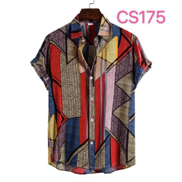 Fashion Dot Mens Hawaiian Beach Shirts 2022 Summer New Short Sleeve Floral Print Tropical Aloha Shirts Holiday Vacation Clothing