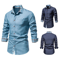 Button Up Long Sleeve Denim Work Shirt