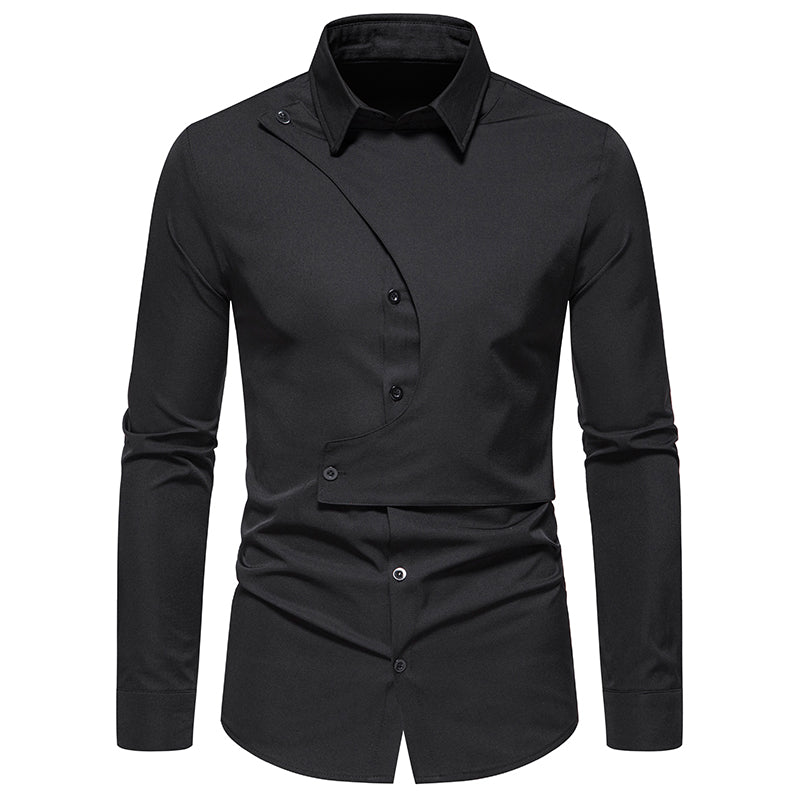 Henry collar Long-sleeved Shirt