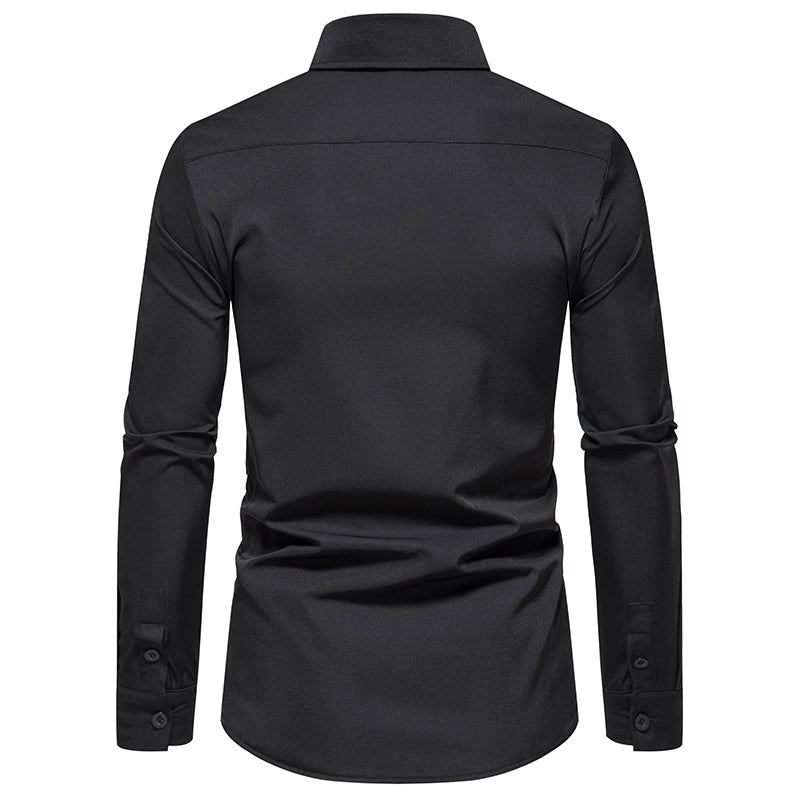 Henry collar Long-sleeved Shirt