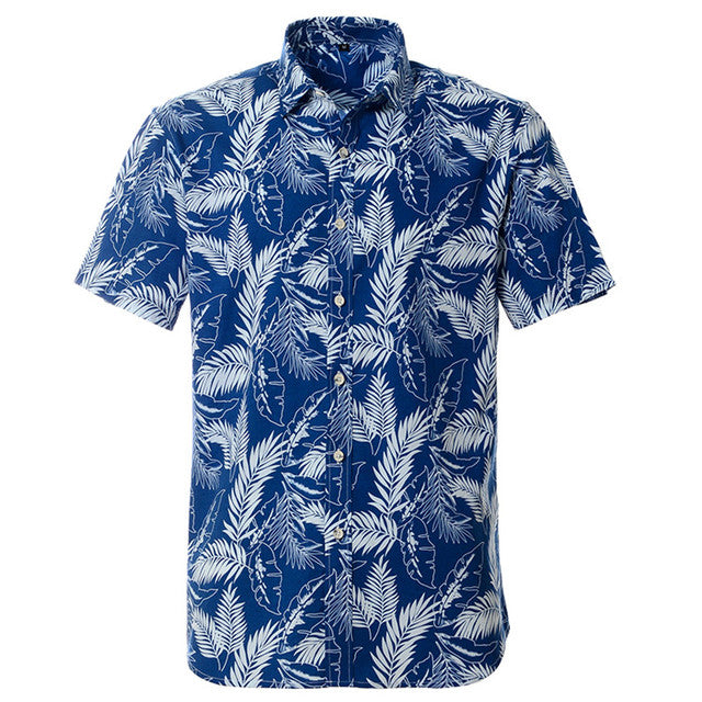 Mens Hawaiian Shirt Summer Printed